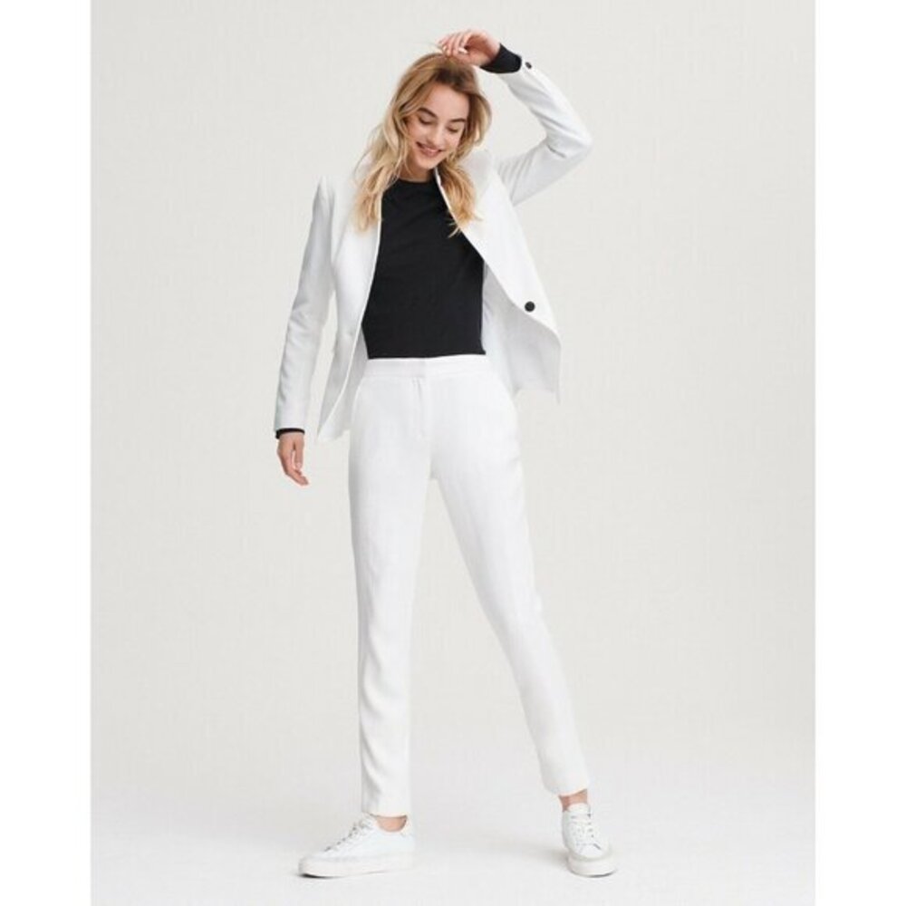 Rag & Bone Windsor Pants in White Japanese Crepe SZ 8 New $400